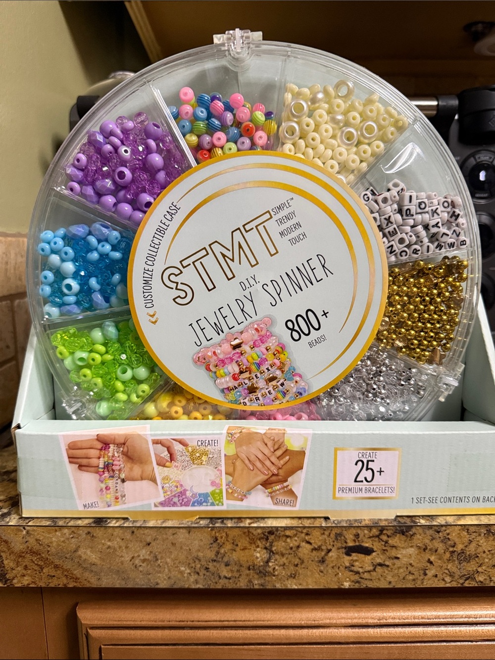 Case of 6!  New! STMT DIY Jewelry Spinner Bead Kit - Pastel & Metallic Mix